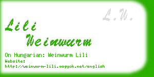 lili weinwurm business card